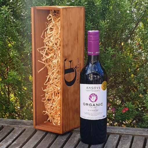 Gift Box - Angove Organic Merlot +/- Glasses - Image 2